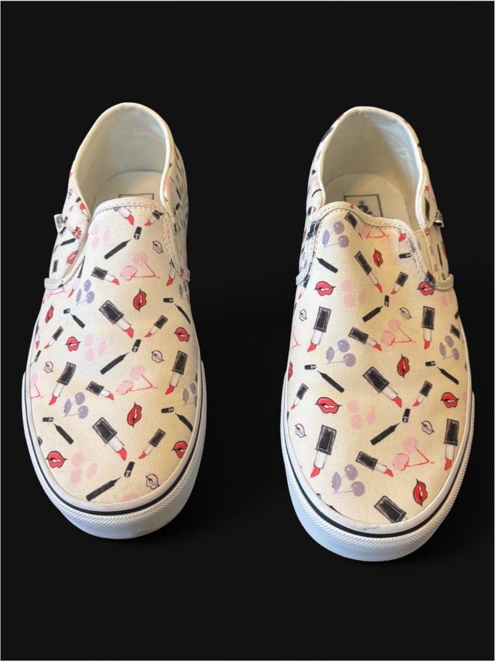 NWOB Vans Asher Makeup Canvas Slip-On Sneakers Classic Retro Skater